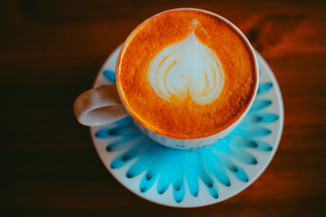 File photo of a heart-shaped latte artwork