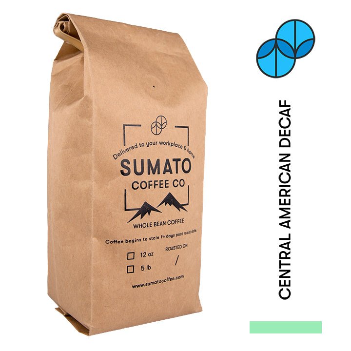 Stock image of Sumato's coffee bean bag