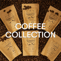 6 mini bags of Sumato Coffee are featured in this thumbnail graphic.